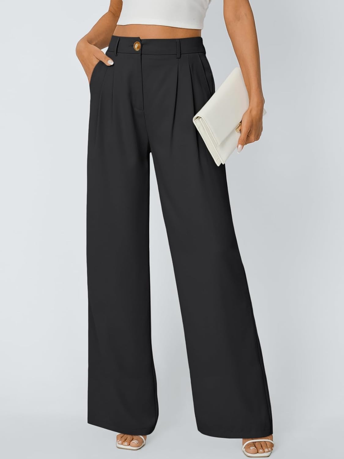 womens wide leg dress pants business casual work outfits